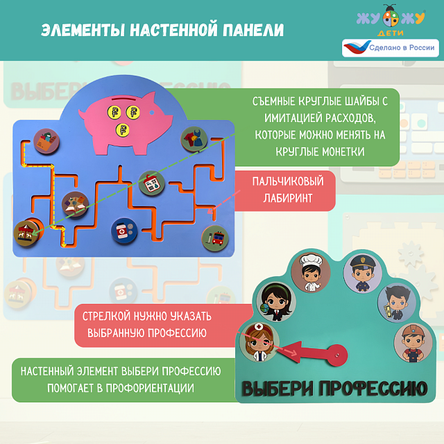 Настенная развивающая панель "Финансовая грамотность"