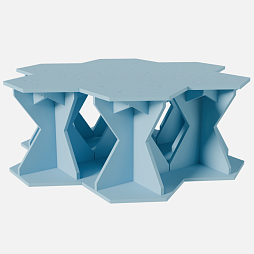 Комплект мягкий игровой стол "Жу-Жу" сборный, форма соты 7 штук