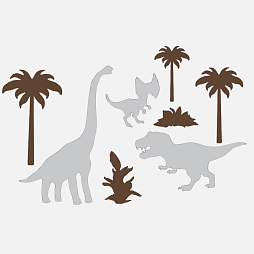 Настенная панель "Динозавры" без клеевого слоя акционная