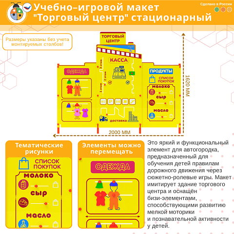 Учебно-игровой макет "Торговый центр" стационарный