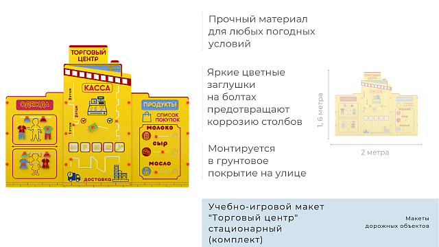 Учебно-игровой макет "Торговый центр" стационарный