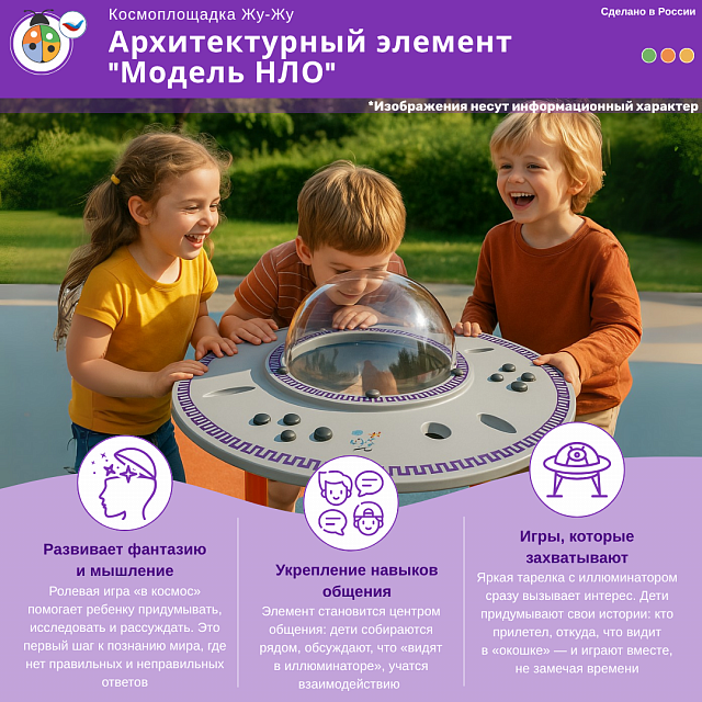 Космоплощадка Жу-Жу: архитектурный элемент "Модель НЛО"