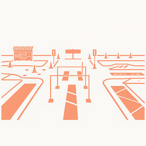 Комплект спортивных препятствий для велосипедистов