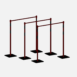 Препятствие для велосипедистов "Проезд под перекладинами", набор стоек с планками