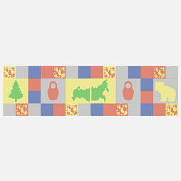 Напольная панель-конструктор "Патриотическая", мягкий коврик