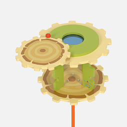 Экоплощадка Жу-Жу: интерактивная форма "Микроскоп" с линзой