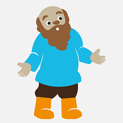 Элемент настенной панели "Теремок" Дедка из сказки