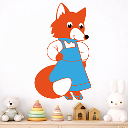 Элемент настенной панели "Теремок" Лисичка в сарафане