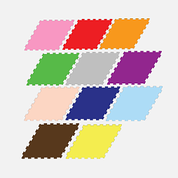 Клетка "Ромб" для коврика-конструктора Жу-Жу, 1 шт. (цвета в ассортименте)