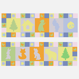 Напольная панель-конструктор "Серия сказки: Колобок", мягкий коврик