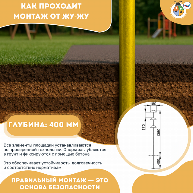 Элемент музыкальной площадки "Поющая пирамида"