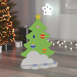 Интерактивная новогодняя фигурка из мягкого полимера "Елка"