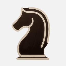 Настенная мягкая панель "Шахматный стиль" - Конь