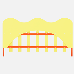 Элемент навесной "Ширма" желтая, для желтого ограждения