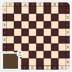 Коврик-конструктор "Шахматное поле" с бортиками, клетка 266 мм