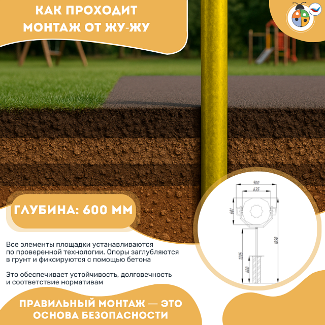 Космоплощадка Жу-Жу: интерактивный элемент "Ловец лун"