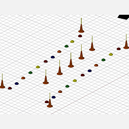 Препятствие для велосипедистов "Змейка 9 конусов", набор фишек