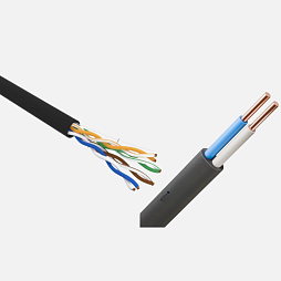 Кабель силовой+витая пара в гофре, для прокладки от щитка к светофорам