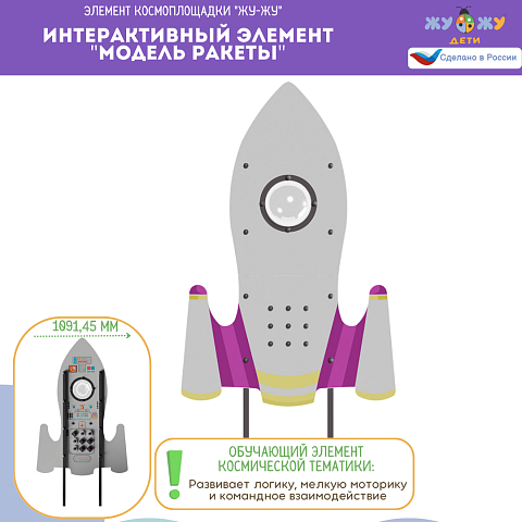Космоплощадка Жу-Жу: интерактивный элемент "Модель ракеты"