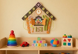 Игровой развивающий Бизиборд "Теремок"