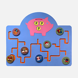 Настенная развивающая панель "Финансовая грамотность", доходы и расходы