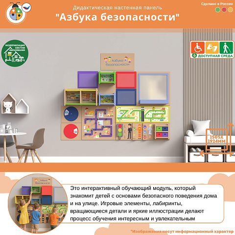 Дидактическая настенная панель "Азбука безопасности"