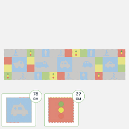 Напольная панель-конструктор "ПДД", мягкий коврик